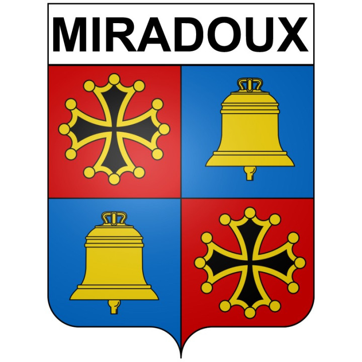 Miradoux 32 ville Stickers blason autocollant adhésif