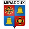 Miradoux 32 ville Stickers blason autocollant adhésif
