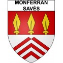 Monferran-Savès 32 ville Stickers blason autocollant adhésif