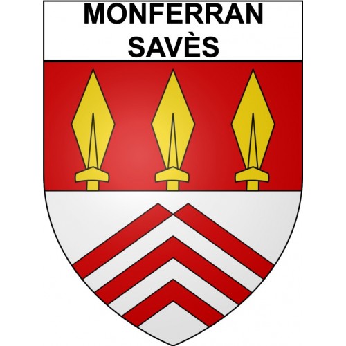 Monferran-Savès 32 ville Stickers blason autocollant adhésif