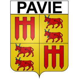 Pavie 32 ville Stickers blason autocollant adhésif