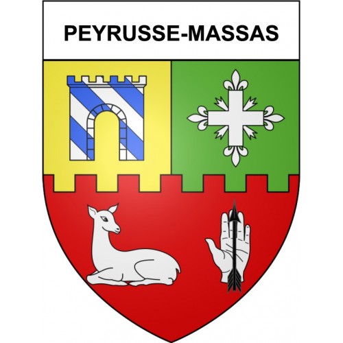 Pegatinas escudo de armas de Bazas adhesivo de la etiqueta engomada