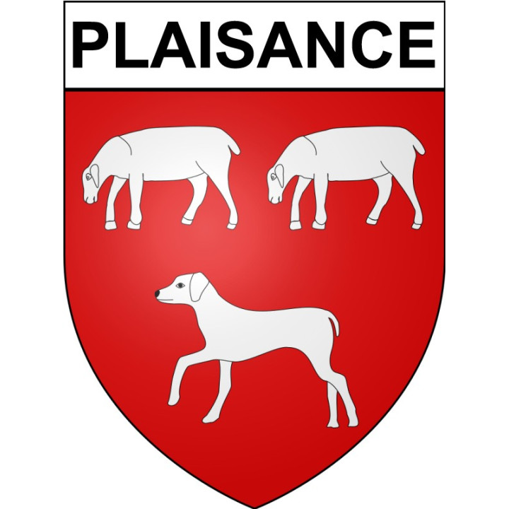Plaisance 32 ville Stickers blason autocollant adhésif