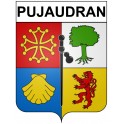 Pujaudran 32 ville Stickers blason autocollant adhésif