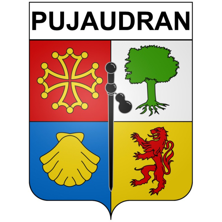 Pujaudran 32 ville Stickers blason autocollant adhésif