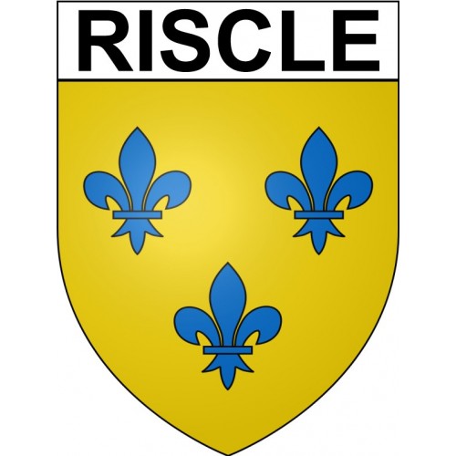 Riscle 32 ville Stickers blason autocollant adhésif