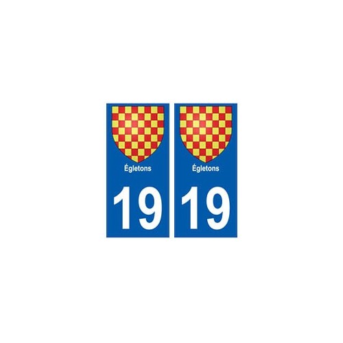 19 Egletons blason autocollant plaque ville