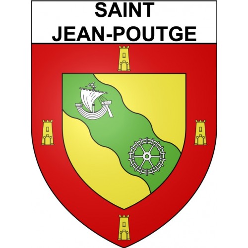Saint-Jean-Poutge 32 ville Stickers blason autocollant adhésif