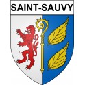 Saint-Sauvy 32 ville Stickers blason autocollant adhésif