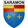 Saramon 32 ville Stickers blason autocollant adhésif