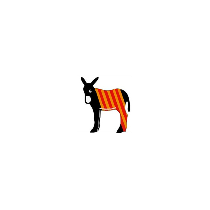burro catalan autocollant plaque