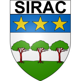 Pegatinas escudo de armas de Bazas adhesivo de la etiqueta engomada