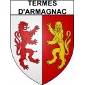Pegatinas escudo de armas de Bazas adhesivo de la etiqueta engomada
