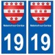 19 Malemort-sur-Corrèze blason autocollant plaque ville