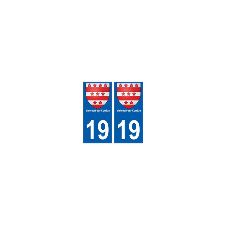 19 Malemort-sur-Corrèze blason autocollant plaque ville