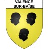 Valence-sur-Baïse 32 ville Stickers blason autocollant adhésif