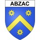 Pegatinas escudo de armas de Abzac adhesivo de la etiqueta engomada