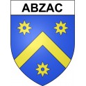 Abzac 33 ville Stickers blason autocollant adhésif