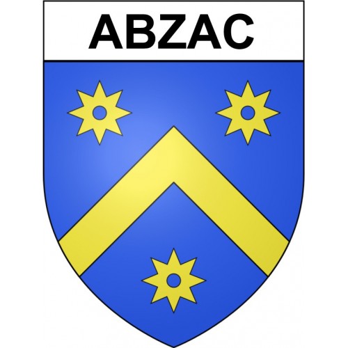 Pegatinas escudo de armas de Bazas adhesivo de la etiqueta engomada