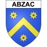 Abzac 33 ville Stickers blason autocollant adhésif