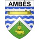 Ambès 33 ville Stickers blason autocollant adhésif