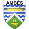 Ambès 33 ville Stickers blason autocollant adhésif