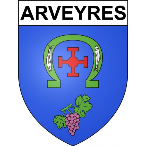 Arveyres 33 ville Stickers blason autocollant adhésif
