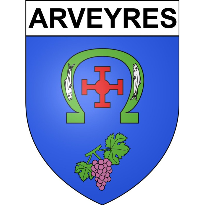 Arveyres 33 ville Stickers blason autocollant adhésif