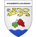 Ayguemorte-les-Graves 33 ville Stickers blason autocollant adhésif