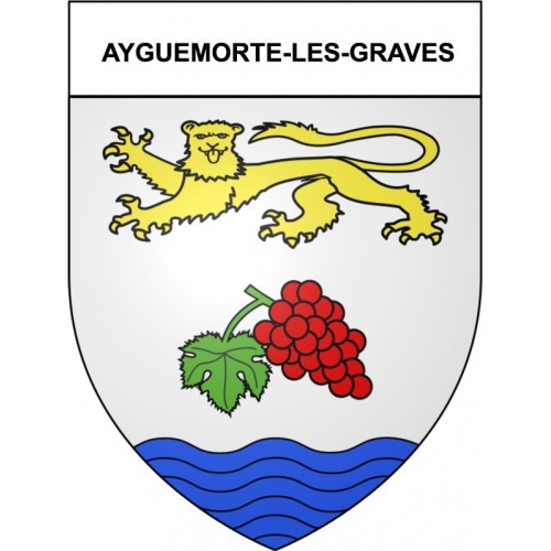 Ayguemorte-les-Graves 33 ville Stickers blason autocollant adhésif