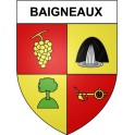 Baigneaux 33 ville Stickers blason autocollant adhésif