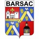 Pegatinas escudo de armas de Bazas adhesivo de la etiqueta engomada