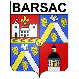 Barsac 33 ville Stickers blason autocollant adhésif