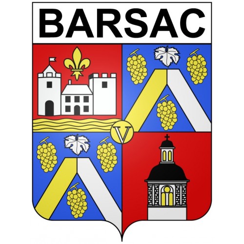 Stickers coat of arms Bazas adhesive sticker