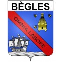 Bègles 33 ville Stickers blason autocollant adhésif