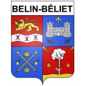 Belin-Béliet 33 ville Stickers blason autocollant adhésif