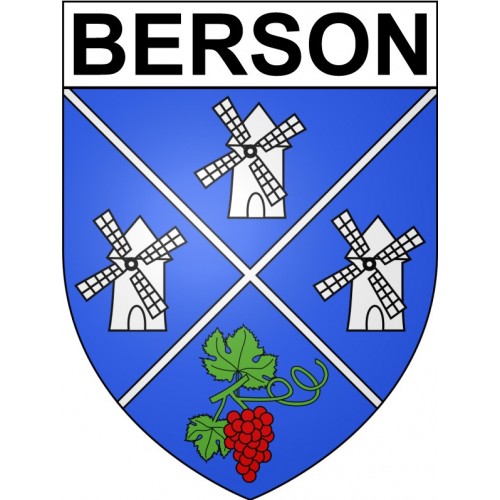Berson 33 ville Stickers blason autocollant adhésif