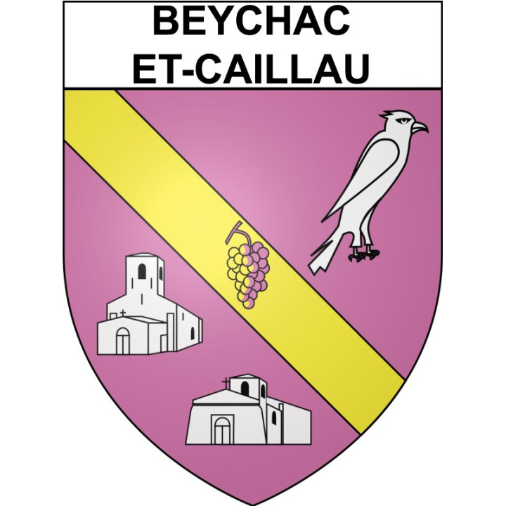 Pegatinas escudo de armas de Bazas adhesivo de la etiqueta engomada