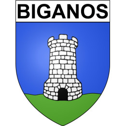 Biganos 33 ville Stickers blason autocollant adhésif