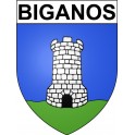 Biganos 33 ville Stickers blason autocollant adhésif