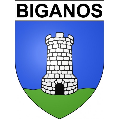 Biganos 33 ville Stickers blason autocollant adhésif