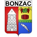 Bonzac 33 ville Stickers blason autocollant adhésif