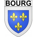 Bourg 33 ville Stickers blason autocollant adhésif