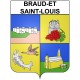 Pegatinas escudo de armas de Bazas adhesivo de la etiqueta engomada