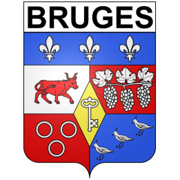 Bruges 33 ville Stickers blason autocollant adhésif