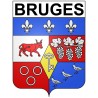 Stickers coat of arms Bazas adhesive sticker