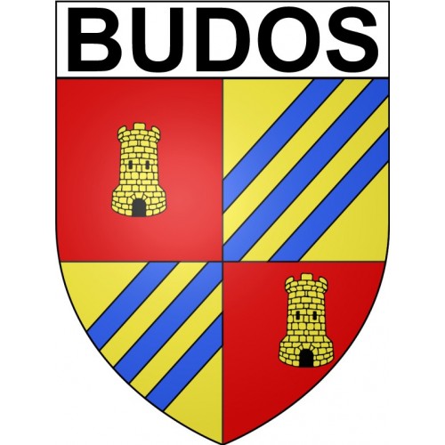 Budos 33 ville Stickers blason autocollant adhésif