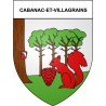 Cabanac-et-Villagrains 33 ville Stickers blason autocollant adhésif