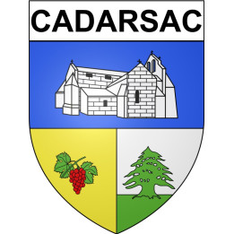 Cadarsac 33 ville Stickers blason autocollant adhésif
