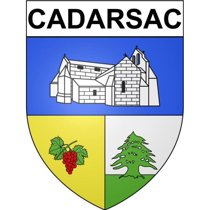 Cadarsac 33 ville Stickers blason autocollant adhésif